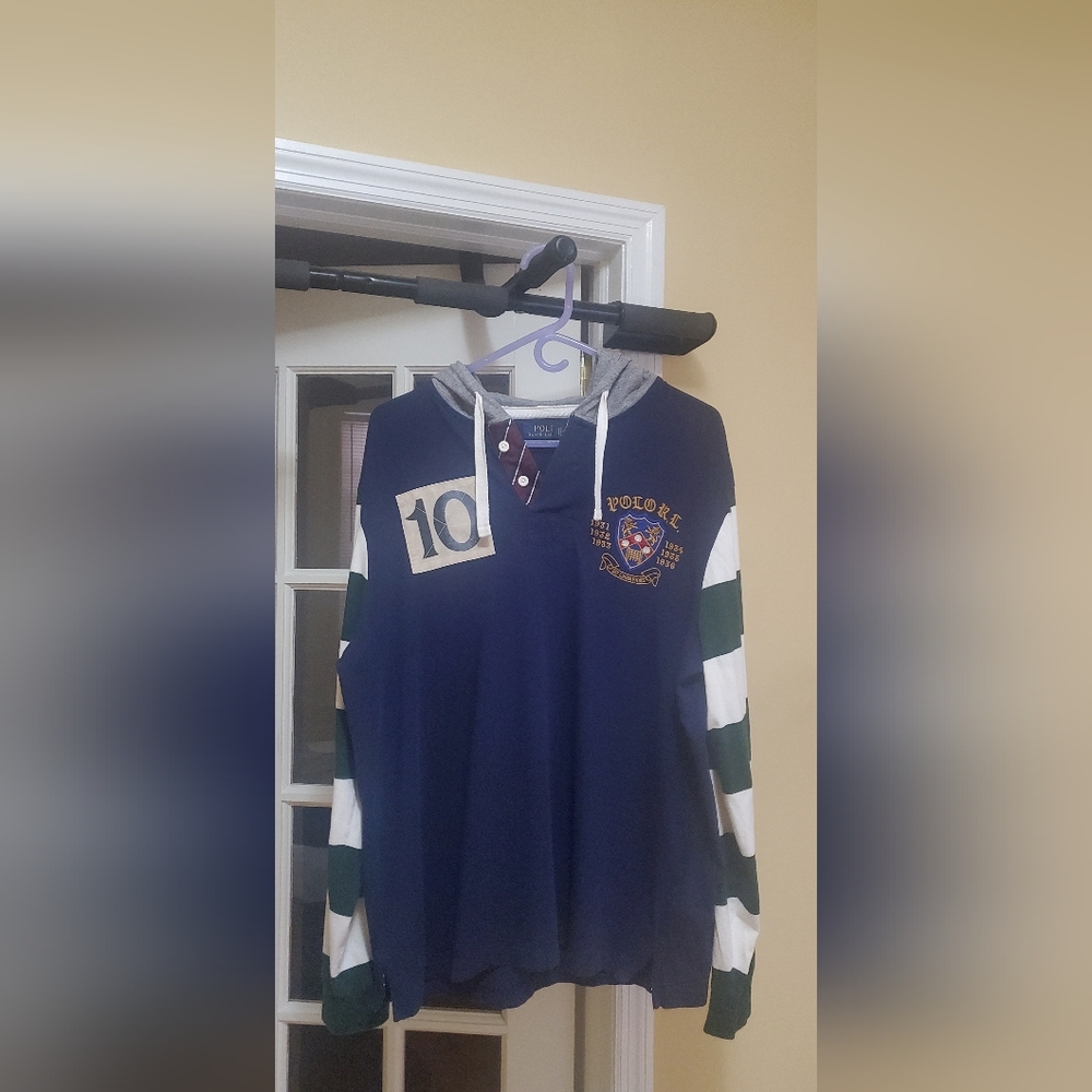 Polo Ralph Lauren Div Champions CREST #10 Patchwork Rugby Shirt